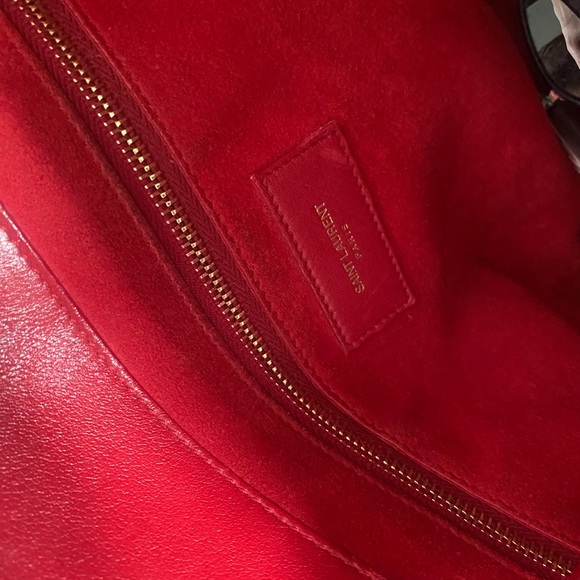 Saint Laurent LARGE Sac Du Jour, Red, Hedi Slimane YSL - Picture 9 of 15
